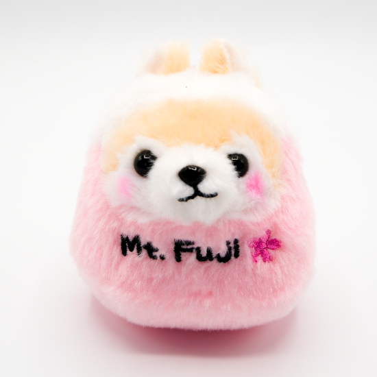 Kawaii: Mameshiba Sankyodai Mt.Fuji mascot keychain (Pink)