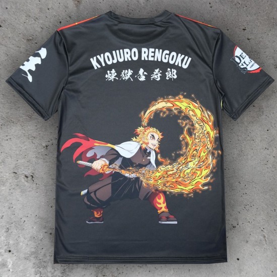 Demon Slayer All Over Printed t-paita: Kyojuro Rengoku (unisex)