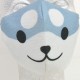 Face Mask: Grey Japanese Akita - Dog - Kawaii