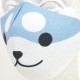 Face Mask: Grey Japanese Akita - Dog - Kawaii