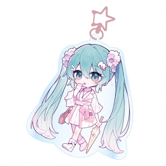 Hatsune Miku Kawaii Winter Time Acrylic Key Ring